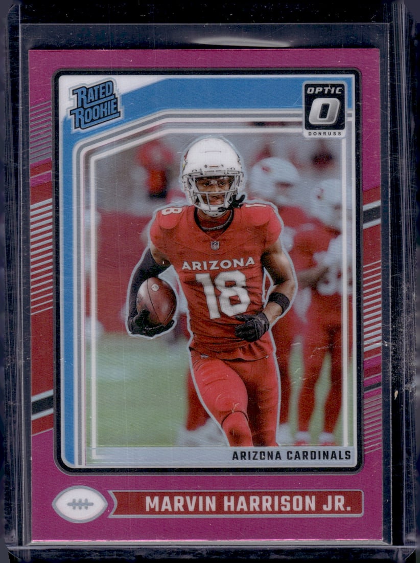 Marvin Harrison Jr. Rookie Card Pink Prizm 2024 Donruss Optic #276 Arizona Cardinals (1 of 2)