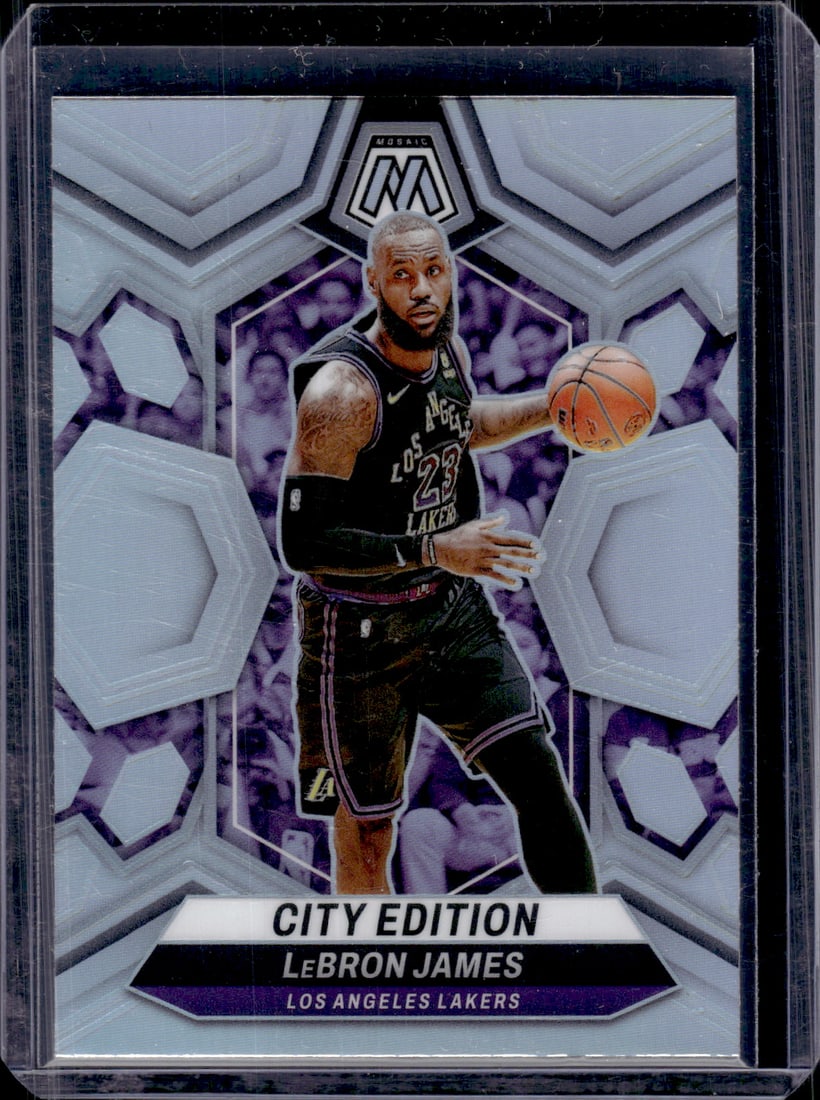 LeBron James Silver Prizm City Edition 2023-24 Panini Mosaic #278 Lakers (1 of 2)