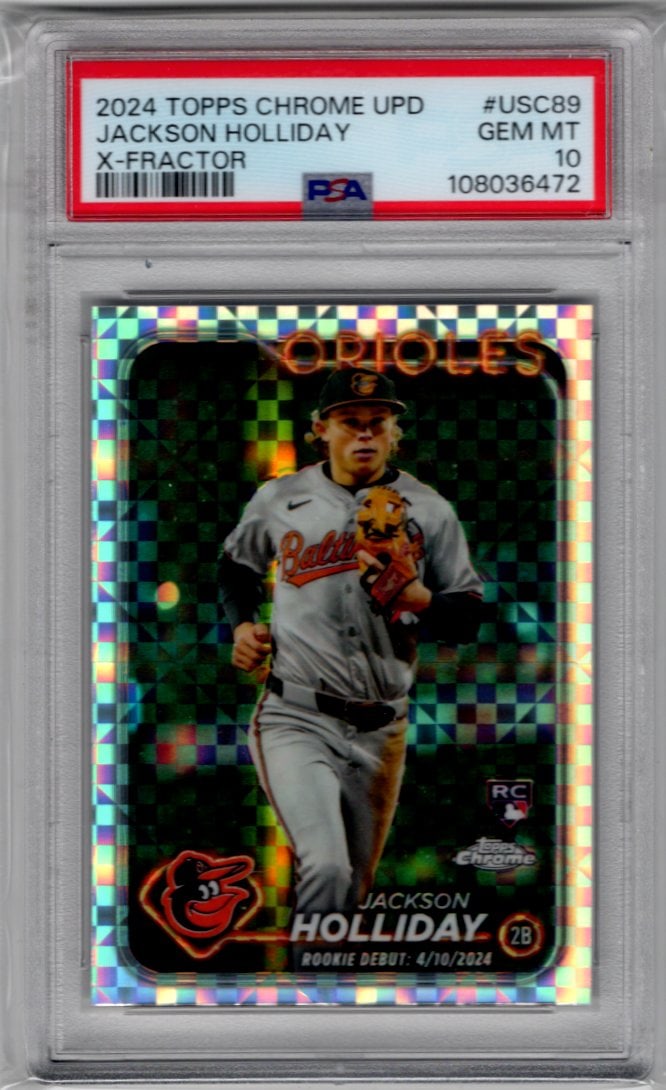 Jackson Holliday Rookie Card Xfractor 2024 Topps Chrome Update #USC89 PSA 10 (1 of 2)