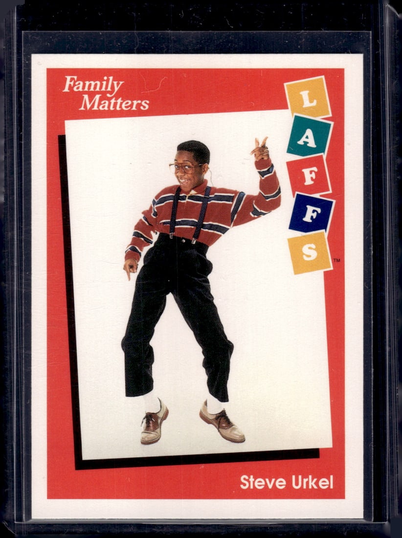 Steve Urkel Family Matters 1991 Laffs Impel #28: Movie and Television promotional cards