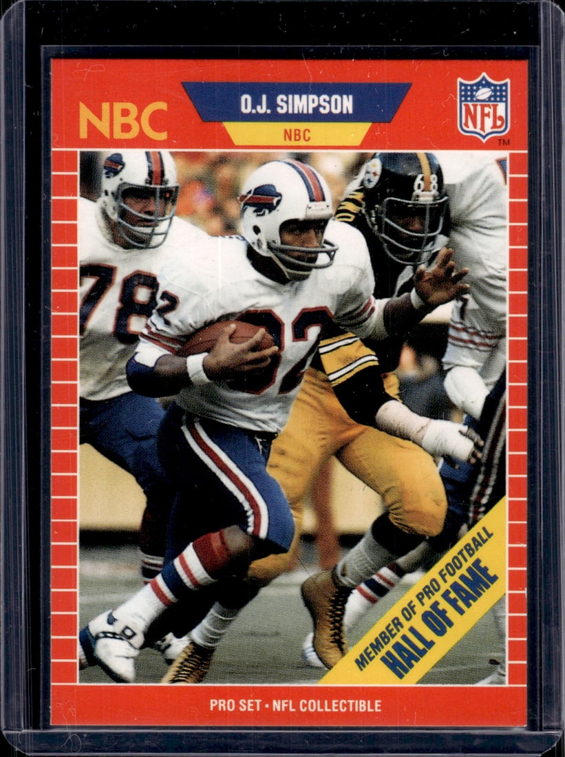 OJ Simpson Announcer Collectible 1989 Pro Set NBC #29 (1 of 2)