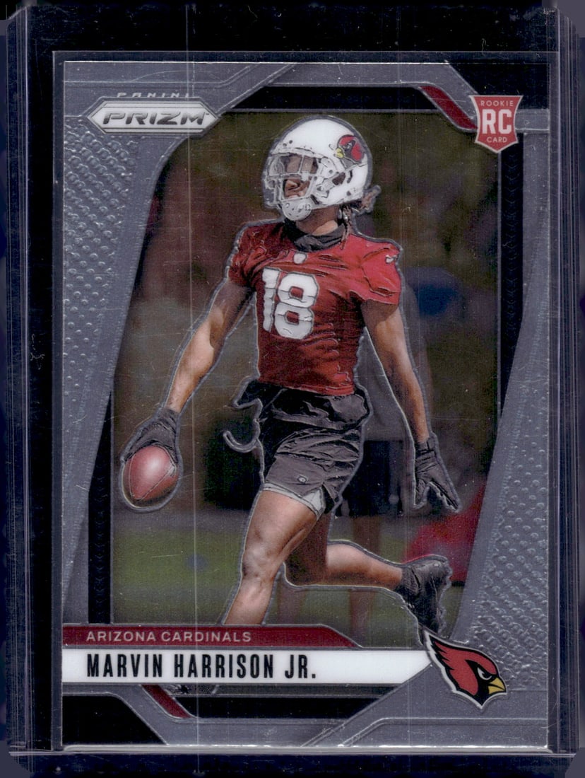 Marvin Harrison Jr. Rookie Card 2024 Panini Prizm #375 Arizona Cardinals: Panini Select, Prizm, Mosaic, Contenders, Zenith, Phoenix, Illusions, Absolute, Rookie NFL Sports Trading Cards, SP, SSP, Cards, Football Cards for Sale Near Me, Superbowl & Hall of Fame Player Cards,
