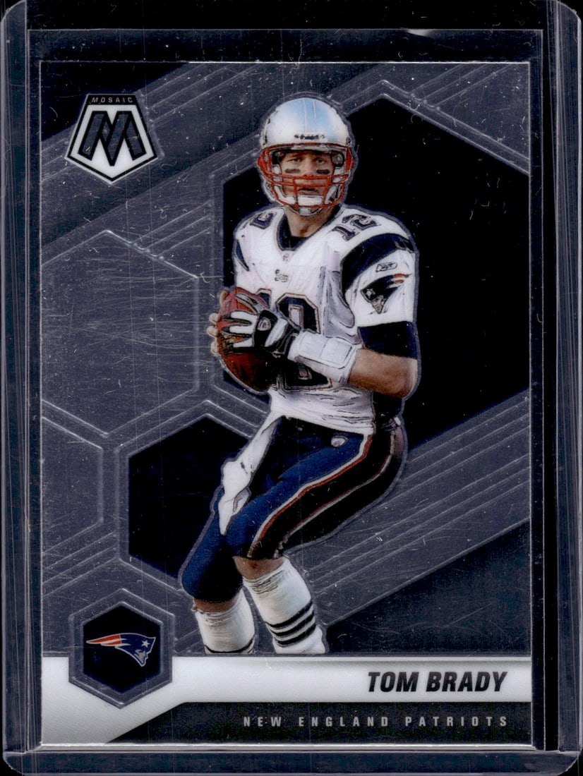 Tom Brady 2021 Panini Mosaic #137 New England Patriots Football Card (1 of 2)
