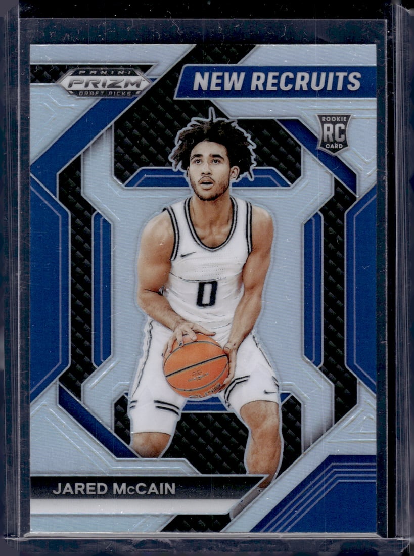 Jared McCain Rookie Card New Recruits Silver Prizm 2024 Prizm Draft Picks #8 Duke: Panini Select, Prizm, Mosaic, Contenders, Revolution, Phoenix, NBA Hoops, Rookie NFL Sports Trading Cards, Silver, SP, SSP, Wave Prizms, Numbered Cards, Basketball sports Cards for Sale Near Me, NBA C