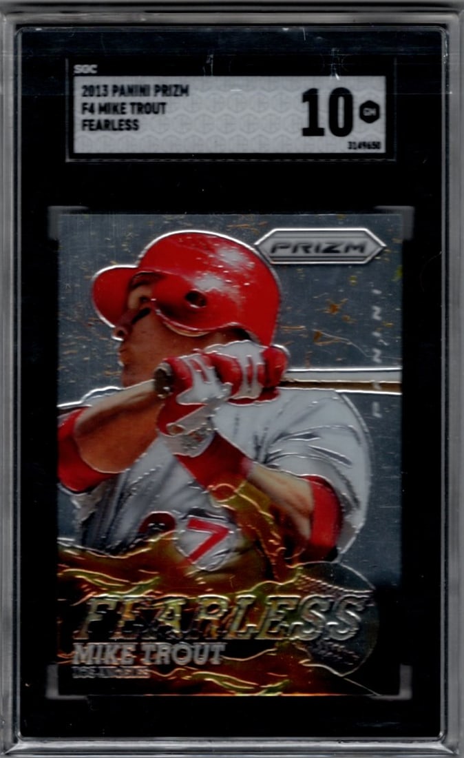 Mike Trout Fearless 2013 Panini Prizm #F4 SGC 10 Angels Baseball Card (1 of 2)