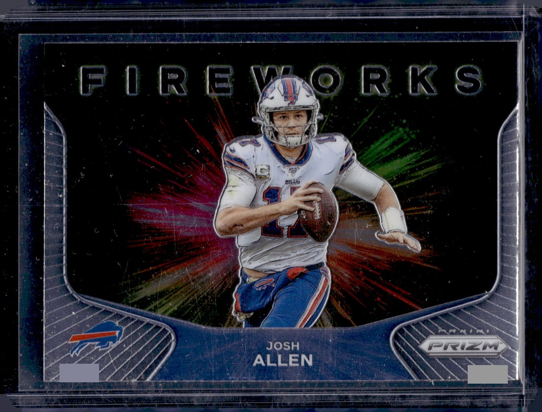 Josh Allen Fireworks 2020 Panini Prizm #18 Buffalo Bills Football Card (1 of 2)