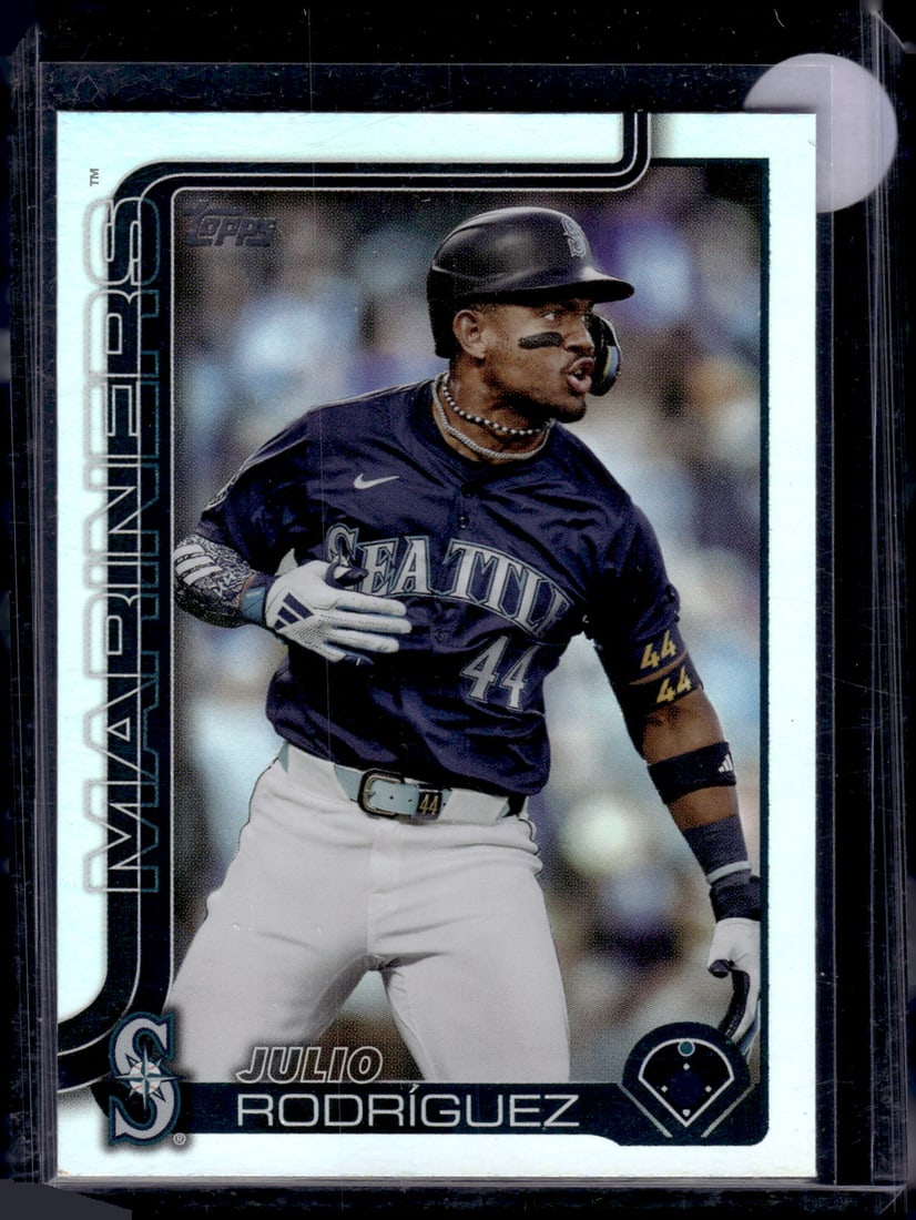 Julio Rodrigeuz Rainbow Foil 2025 Topps #266 Mariners Baseball Card: Topps Baseball MLB Trading & Sports Cards, Sports Cards for Sale Near Me, World Series & Hall of Fame Players Memorabilia, Refractors, X-Fractors, Numbered, SP, SSP, Valuable Auction Memorabilia Lots 
