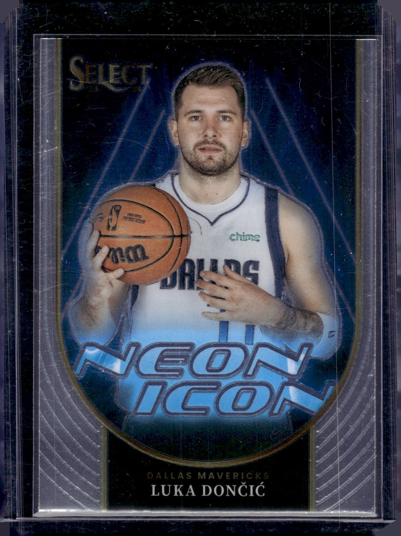 Luka Doncic Neon Icon 2023-24 Panini Select #21 Mavericks, Lakers (1 of 2)