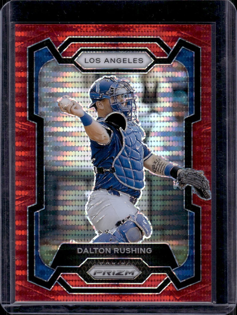 Dalton Rushing Red Pulsar Prizm /399 2024 Panini Prizm #116 Dodgers Baseball Card: Panini Baseball MLB Trading & Sports Cards, Sports Cards for Sale Near Me, Prizm, Mosaic, Select, SP, SSP, Auction Memorabilia Lots for Sale On Line, World Series & Hall of Fame Players
