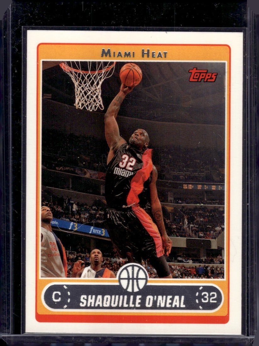 Shaquille O'Neal 2006-07 Topps #32 Miami Heat, Lakers: Topps Basketball NBA Trading & Sports Cards, Sports Cards for Sale Near Me, Chrome, Refractor, SP, SSP, Valuable Auction Memorabilia Lots Sold On Line, NBA Championship & Hall of Fame Player Cards