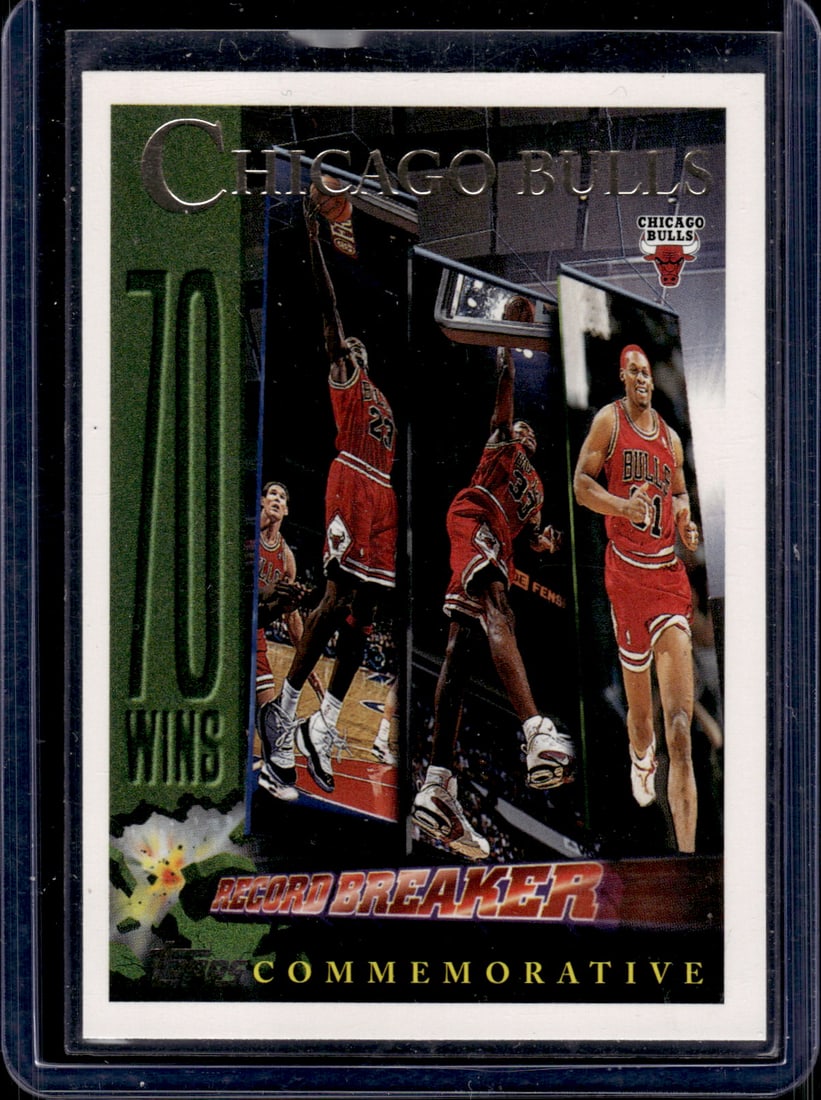 Chicago Bulls Record Breaker Michael Jordan 1996-97 Topps #72: Topps Basketball NBA Trading & Sports Cards, Sports Cards for Sale Near Me, Chrome, Refractor, SP, SSP, Valuable Auction Memorabilia Lots Sold On Line, NBA Championship & Hall of Fame Player Cards