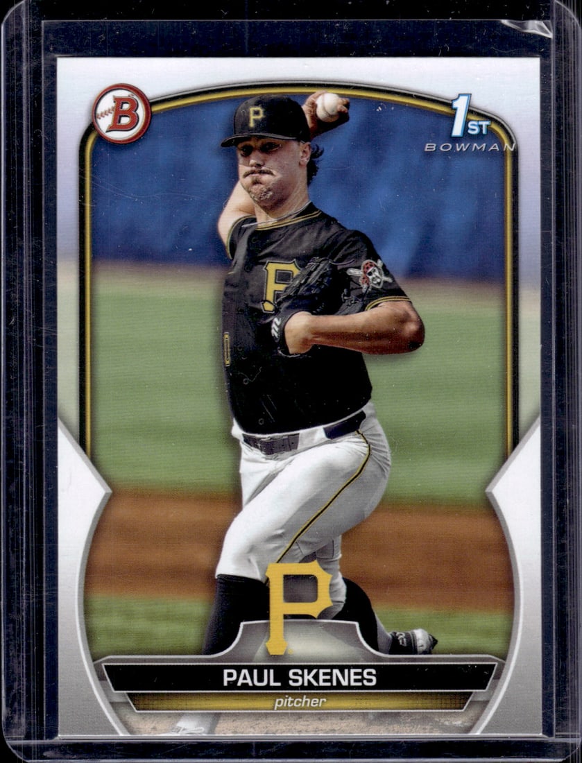 Paul Skenes 1st Bowman 2023 Bowman Draft #BD-14 Pirates Baseball Card: Bowman Baseball MLB Trading & Sports Cards, Sports Cards for Sale Near Me, World Series & Hall of Fame Players, SP, SSP, Chrome, 1st Bowman, Auction Memorabilia Lots Sold On Line