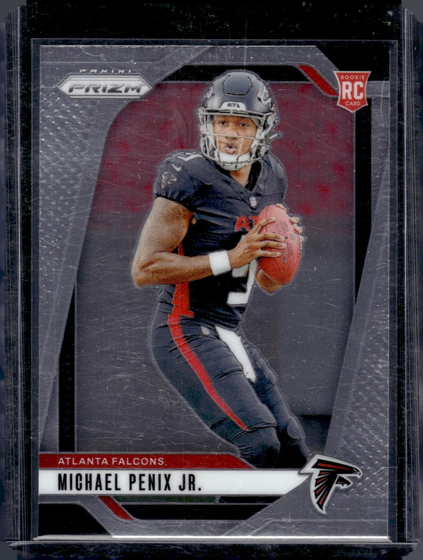 Michael Penix Jr. Rookie Card 2024 Panini Prizm #378 Atlanta Falcons: Panini Select, Prizm, Mosaic, Contenders, Zenith, Phoenix, Illusions, Absolute, Rookie NFL Sports Trading Cards, SP, SSP, Cards, Football Cards for Sale Near Me, Superbowl & Hall of Fame Player Cards,