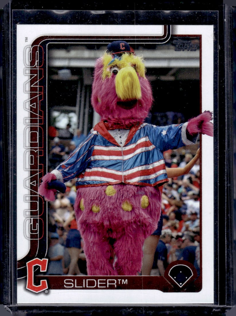 Slider Mascot 2025 Topps #M-8 Cleveland Guardians: Topps Baseball MLB Trading & Sports Cards, Sports Cards for Sale Near Me, World Series & Hall of Fame Players Memorabilia, Refractors, X-Fractors, Numbered, SP, SSP, Valuable Auction Memorabilia Lots 