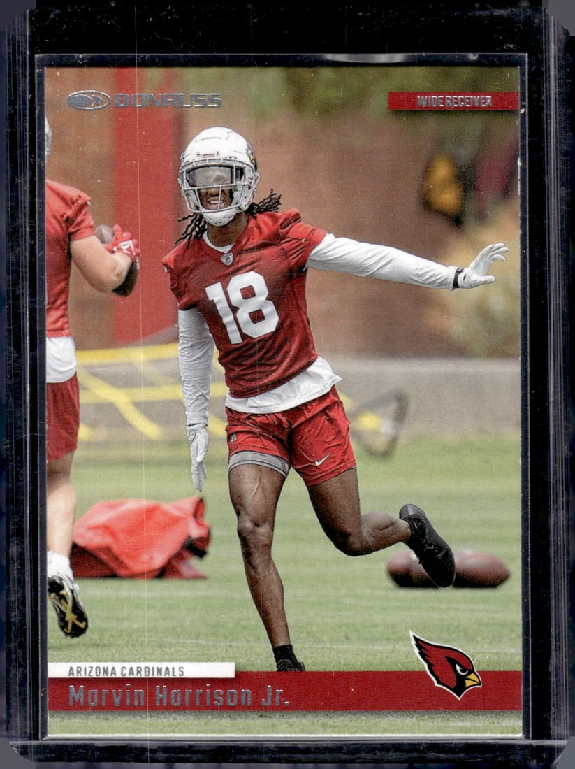 Marvin Harrison Jr. Rookie Card Throwback 2024 Panini Donruss #23 Arizona Cardinals (1 of 2)