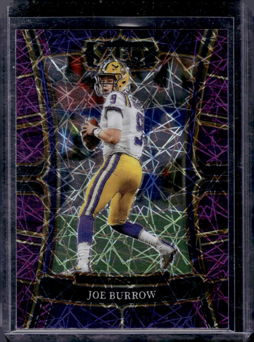 Joe Burrow Purple Lazer Prizm 2023 Select Draft Picks #29 LSU Tigers, Bengals (1 of 2)