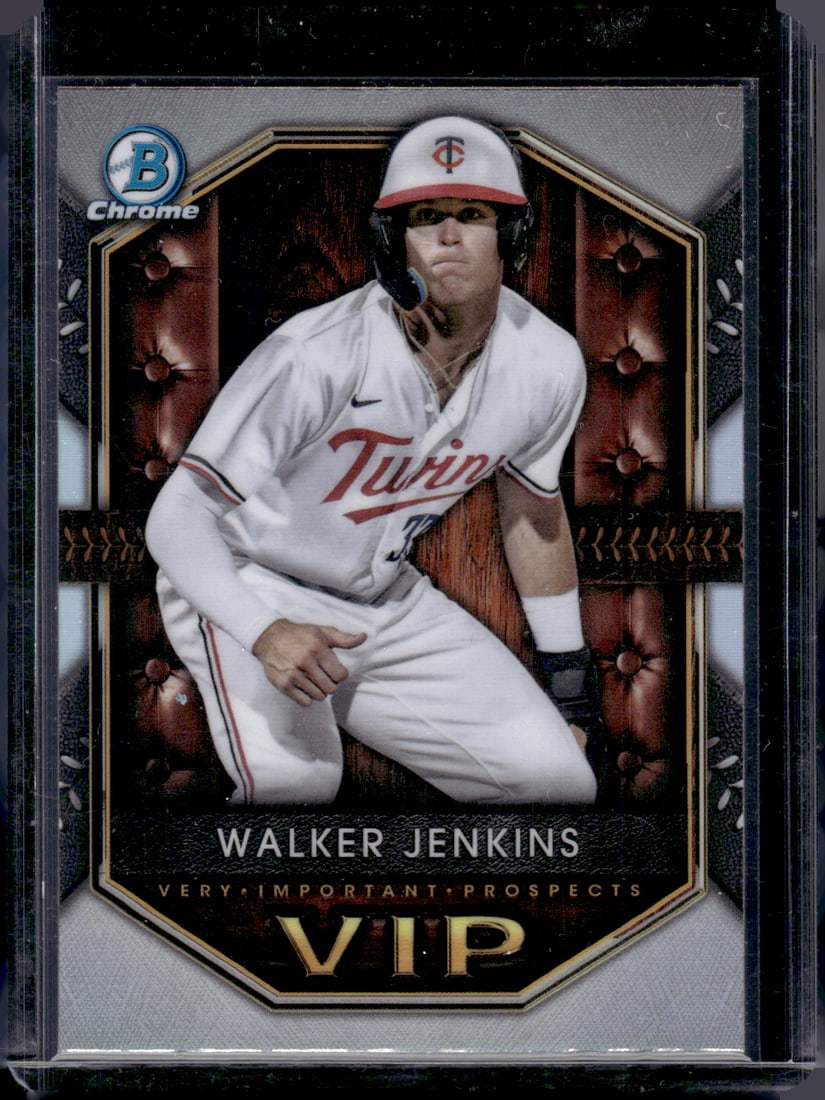 Walker Jenkins VIP 2025 Bowman Chrome #VIP-16 Minnesota Twins: Bowman Baseball MLB Trading & Sports Cards, Sports Cards for Sale Near Me, World Series & Hall of Fame Players, SP, SSP, Chrome, 1st Bowman, Auction Memorabilia Lots Sold On Line