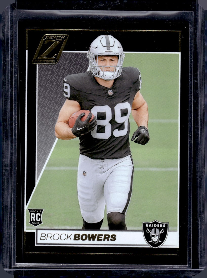 Brock Bowers Rookie Card 2024 Panini Zenith #115 Las Vegas Raiders: Panini Select, Prizm, Mosaic, Contenders, Zenith, Phoenix, Illusions, Absolute, Rookie NFL Sports Trading Cards, SP, SSP, Cards, Football Cards for Sale Near Me, Superbowl & Hall of Fame Player Cards,