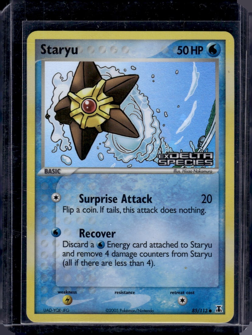 2005 Pokemon Ex Delta Species Staryu Reverse Holo Stamped #85, TCG (1 of 2)