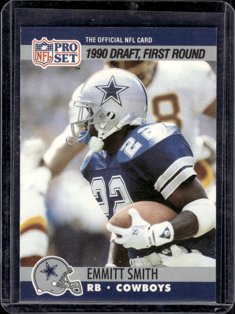 Emmitt Smith Rookie Card 1990 Pro Set #685 Dallas Cowboys Football Card (1 of 2)