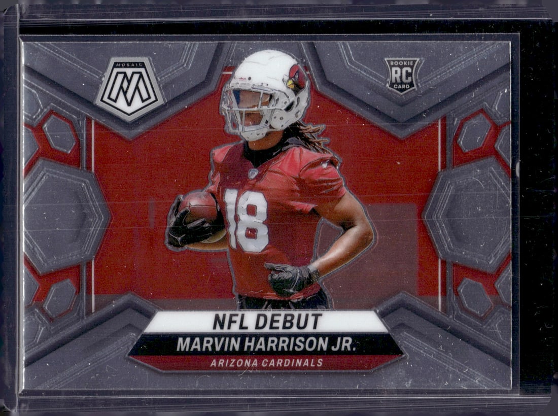 Marvin Harrison Jr. Rookie Card 2024 Panini Mosaic #283 Cardinals: Panini Select, Prizm, Mosaic, Contenders, Zenith, Phoenix, Illusions, Absolute, Rookie NFL Sports Trading Cards, SP, SSP, Cards, Football Cards for Sale Near Me, Superbowl & Hall of Fame Player Cards,