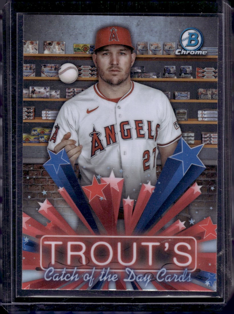 Mike Trout Hobby Stars 2025 Bowman Chrome #HS-6 Angels Baseball Card (1 of 2)