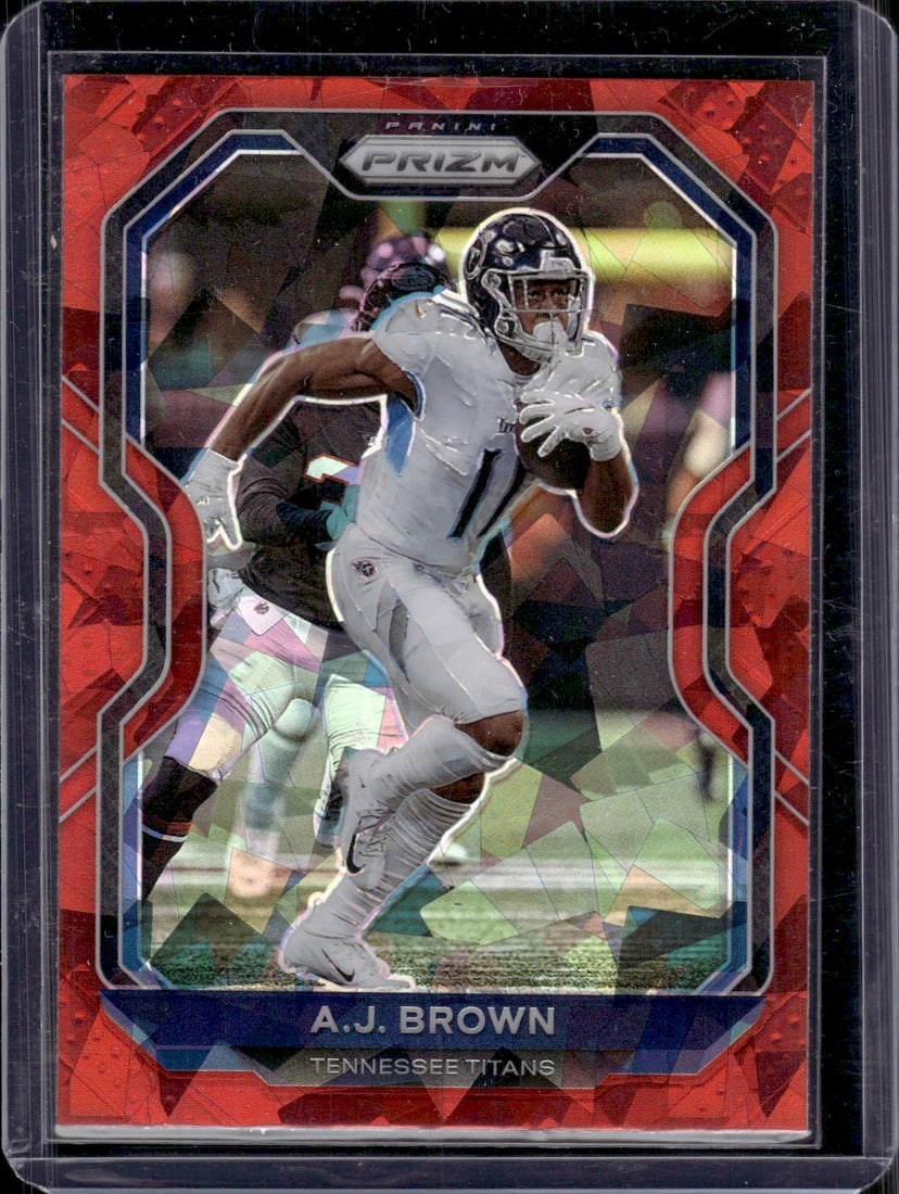 Aj Brown Red Cracked Ice 2020 Panini Prizm #101 Titans, Eagles (1 of 2)