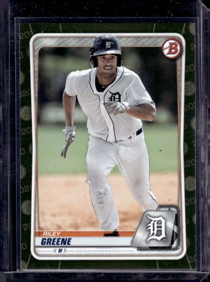 Riley Greene Camo Prospects 2020 Bowman #BP-122 Detroit Tigers Baseball Card: Bowman Baseball MLB Trading & Sports Cards, Sports Cards for Sale Near Me, World Series & Hall of Fame Players, SP, SSP, Chrome, 1st Bowman, Auction Memorabilia Lots Sold On Line