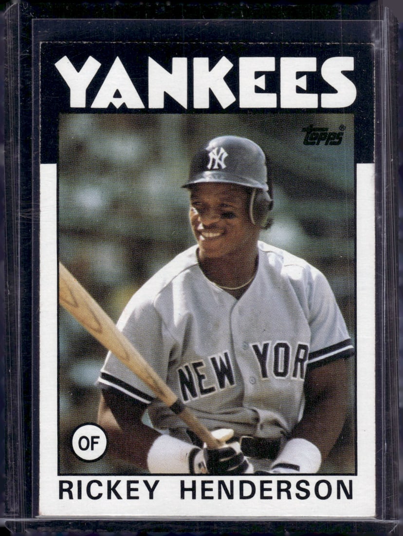 Rickey Henderson 1986 Topps Traded #500 Yankees, HOF (1 of 2)