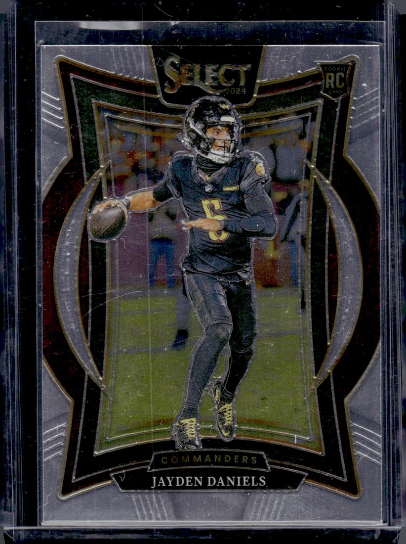 Jayden Daniels Rookie Card 2024 Panini Select #26 Commanders Football Card: Panini Select, Prizm, Mosaic, Contenders, Zenith, Phoenix, Illusions, Absolute, Rookie NFL Sports Trading Cards, SP, SSP, Cards, Football Cards for Sale Near Me, Superbowl & Hall of Fame Player Cards,