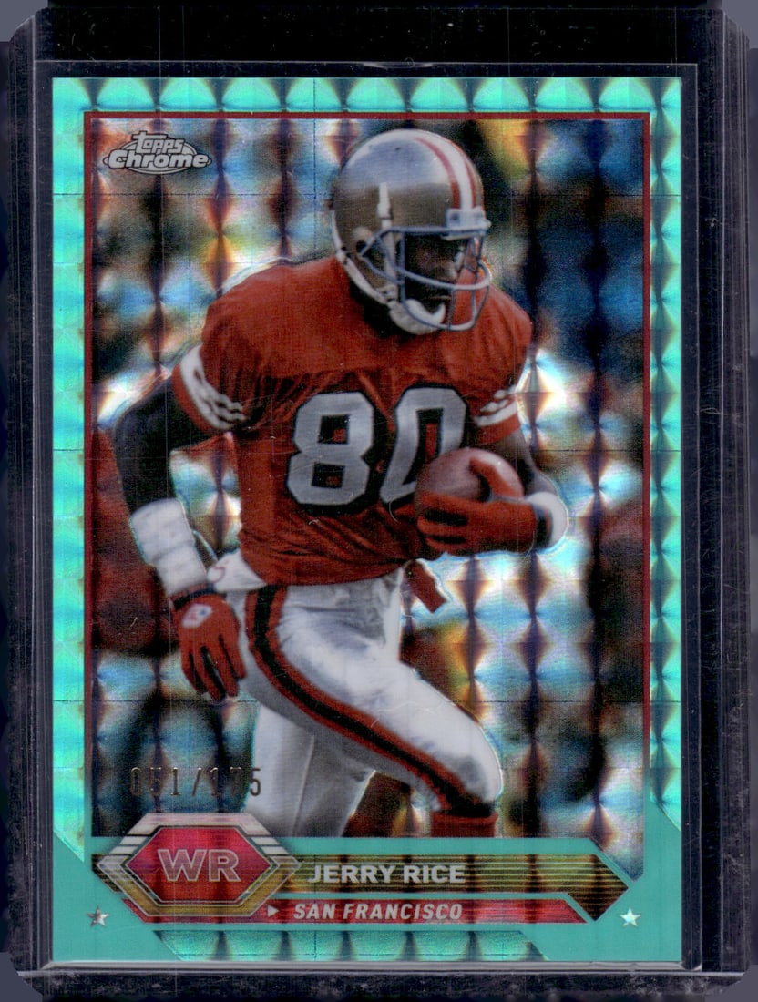 Jerry Rice Aqua Geometric Refractor /175 2023 Topps Composite Chrome #17 49ers (1 of 2)