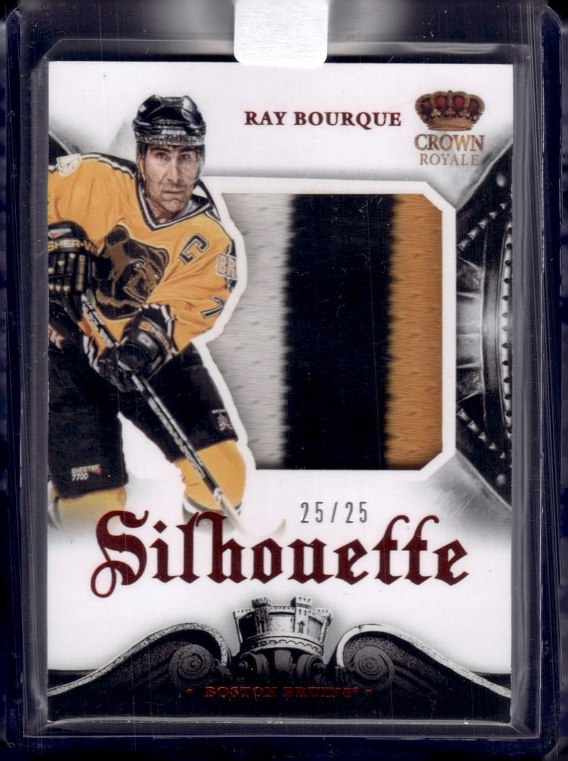 Ray Bourque Game Worn 3 Color Patch /25 2013-14 Panini Crown Royale #S-RB Bruins: Panini Vintage NHL Hockey Trading & Sports Cards, Old Sports Cards for Sale Near Me, Stanley Cup & Hall of Fame Players, Valuable Auction Memorabilia Lots for Sale On Line