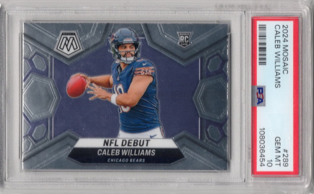 Caleb Williams Rookie Card 2024 Panini Mosaic #289 PSA 10 Chicago Bears Football Card (1 of 2)
