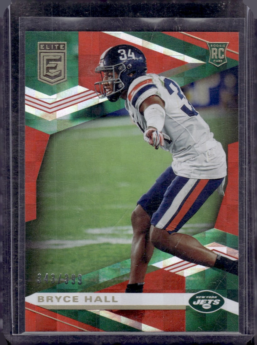 Bryce Hall Rookie Card /399 2020 Donruss Elite #168 Jets: Donruss Optic Football NLF Trading & Sports Cards, Sports Cards for Sale Near Me, Valuable Memorabilia Auction Lots Sold On Line, SP, SSP