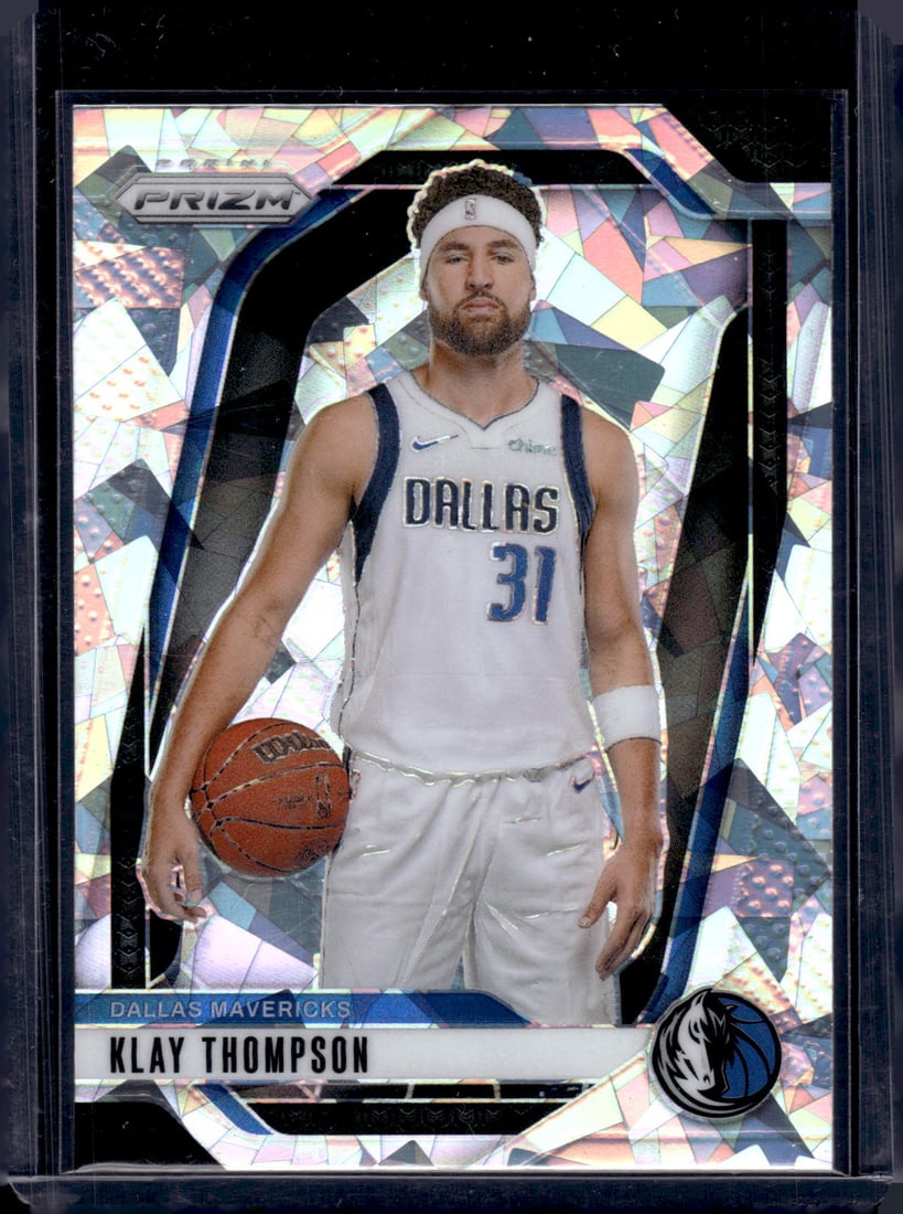 Klay Thompson Cracked Ice 2024-25 Panini Prizm #107 Mavericks Basketball Card (1 of 2)