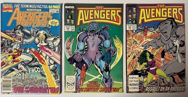 3 Avengers Marvel Comic Books: #286, 288, & Annual West Coast Part 5 of 6 (1 of 3)