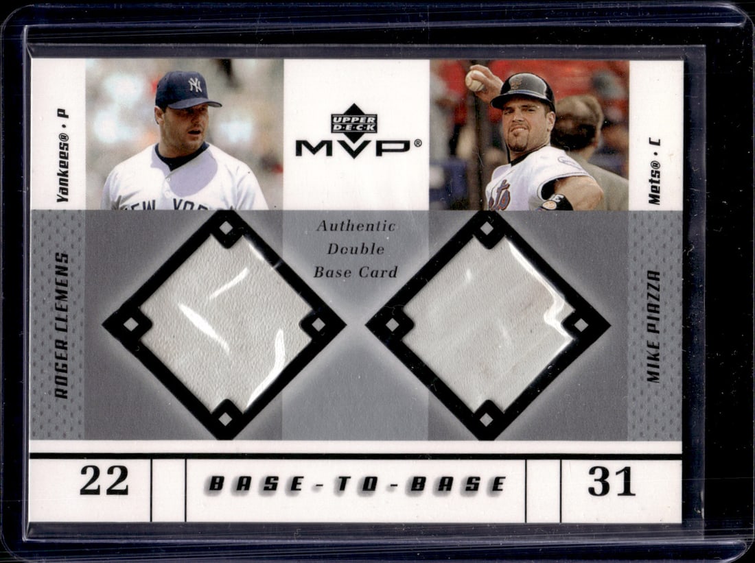 Roger Clemens & Mike Piazza Dual Game Used Patch 2003 Upper Deck Authentic #BB-CP (1 of 2)