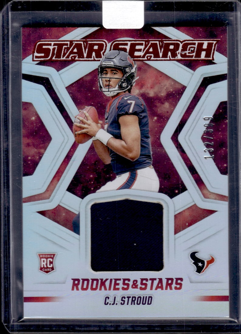 Cj Stroud Rookie Card Patch /399 2023 Panini Rookies & Stars #SS-CS Texans Football Card (1 of 2)