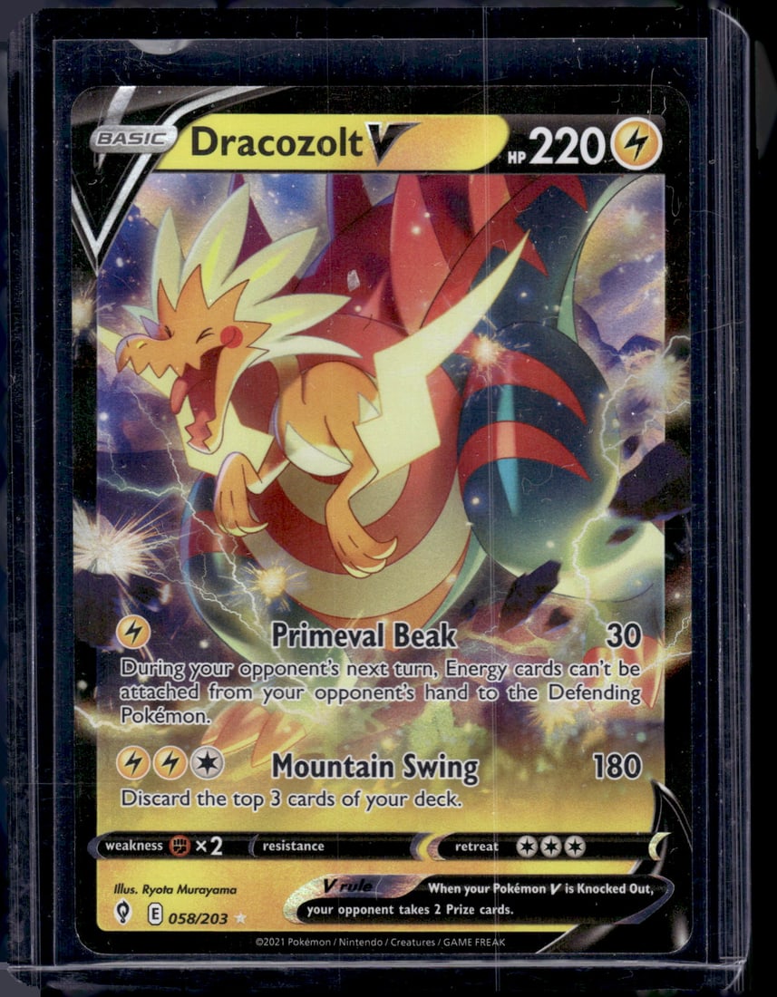 2021 Pokemon Evolving Skies Dracozolt V Full Art #58 (1 of 2)