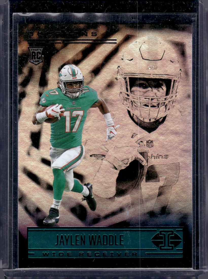 Jaylen Waddle Rookie Card 2021 Panini Illusions #66 Miami Dolphins (1 of 2)
