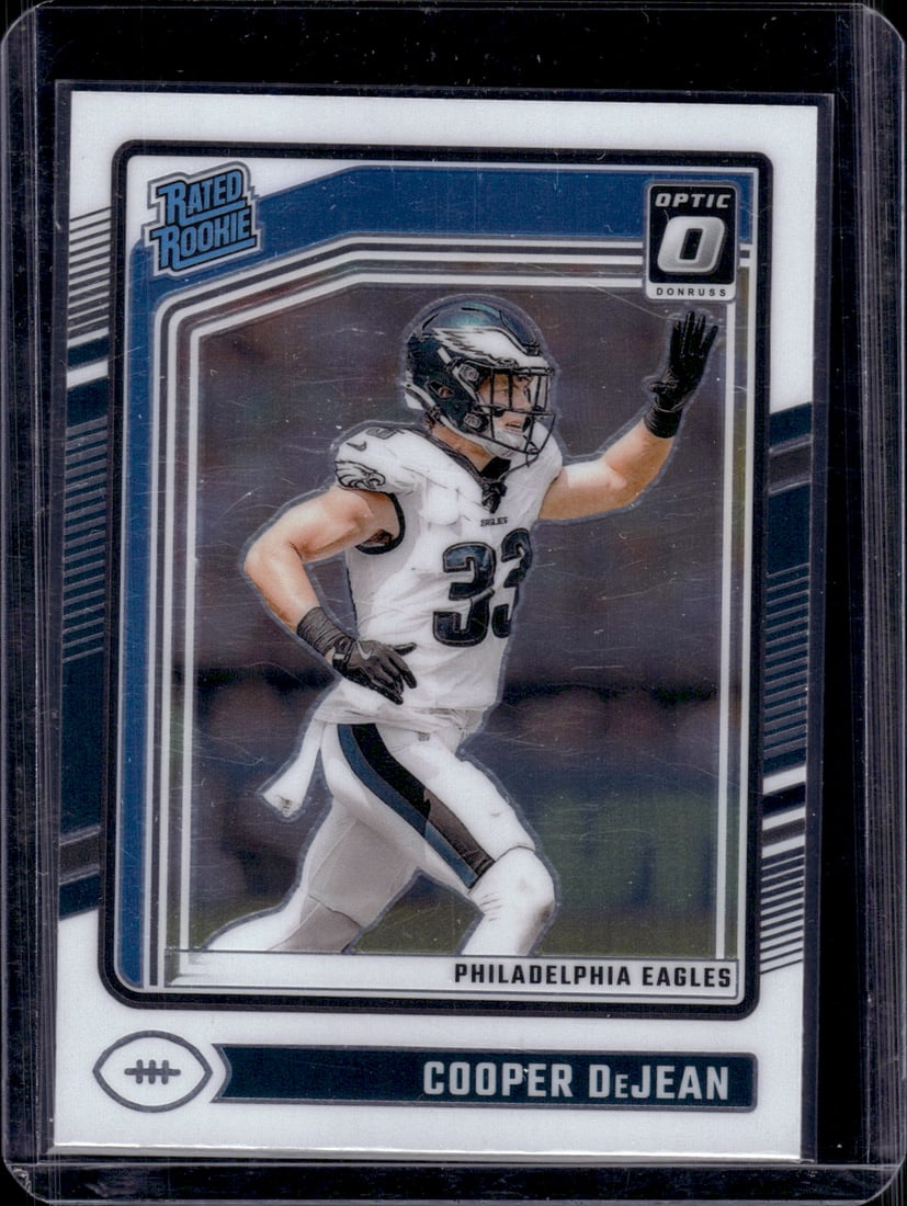 Cooper DeJean Rookie Card 2024 Donruss Optic #221 Eagles: Donruss Optic Football NLF Trading & Sports Cards, Sports Cards for Sale Near Me, Valuable Memorabilia Auction Lots Sold On Line, SP, SSP