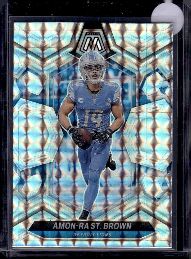 Amon-Ra St. Brown Silver Mosaic Prizm 2024 Panini Mosaic #74 Lions (1 of 2)