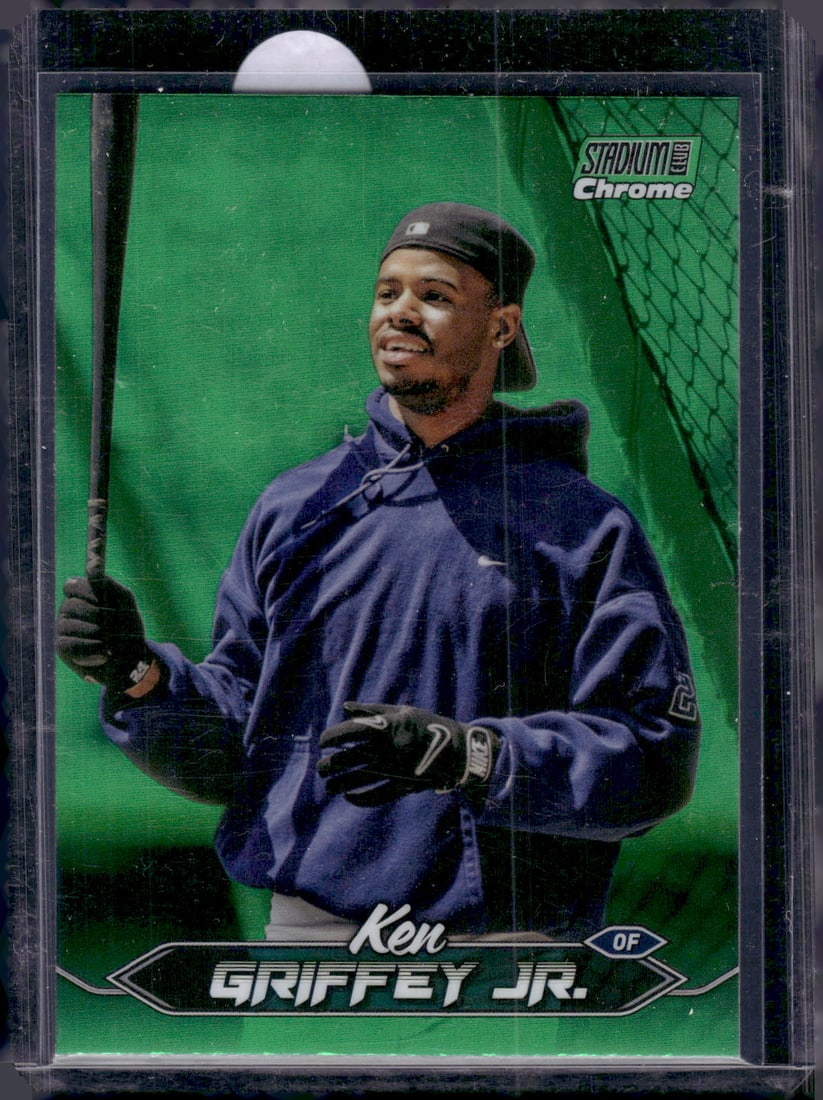 Ken Griffey Jr. Green Refractor 2024 Topps Chrome Stadium Club #270 Mariners: Topps Baseball MLB Trading & Sports Cards, Sports Cards for Sale Near Me, World Series & Hall of Fame Players Memorabilia, Refractors, X-Fractors, Numbered, SP, SSP, Valuable Auction Memorabilia Lots 