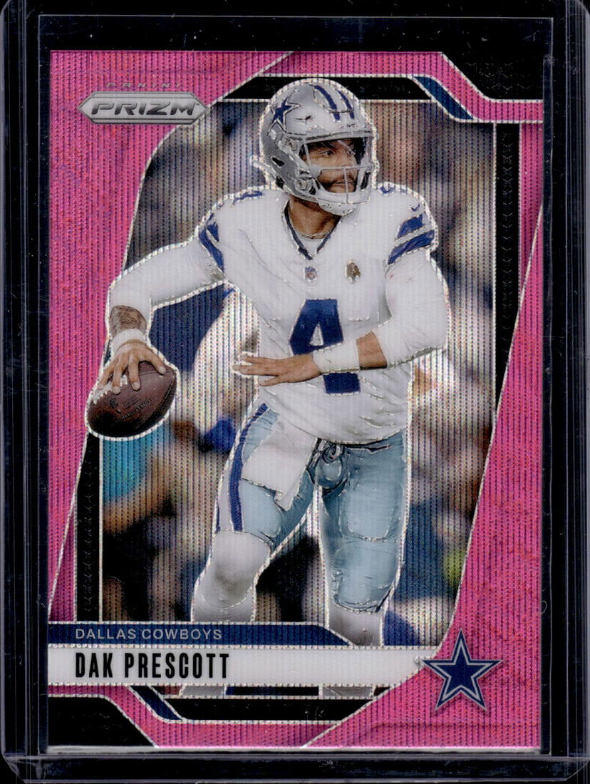 Dak Prescott Pink Wave Prizm 2024 Panini Prizm #73 Dallas Cowboys (1 of 2)