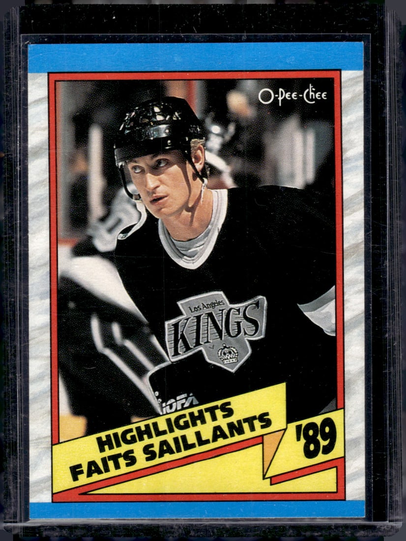 Wayne Gretzky 1989 O-Pee-Chee #325 Kings, Oilers NHL: O Pee Chee Vintage NHL Hockey Trading & Sports Cards, Old Sports Cards for Sale Near Me, Stanley Cup & Hall of Fame Players, Valuable Auction Memorabilia Lots for Sale On Line