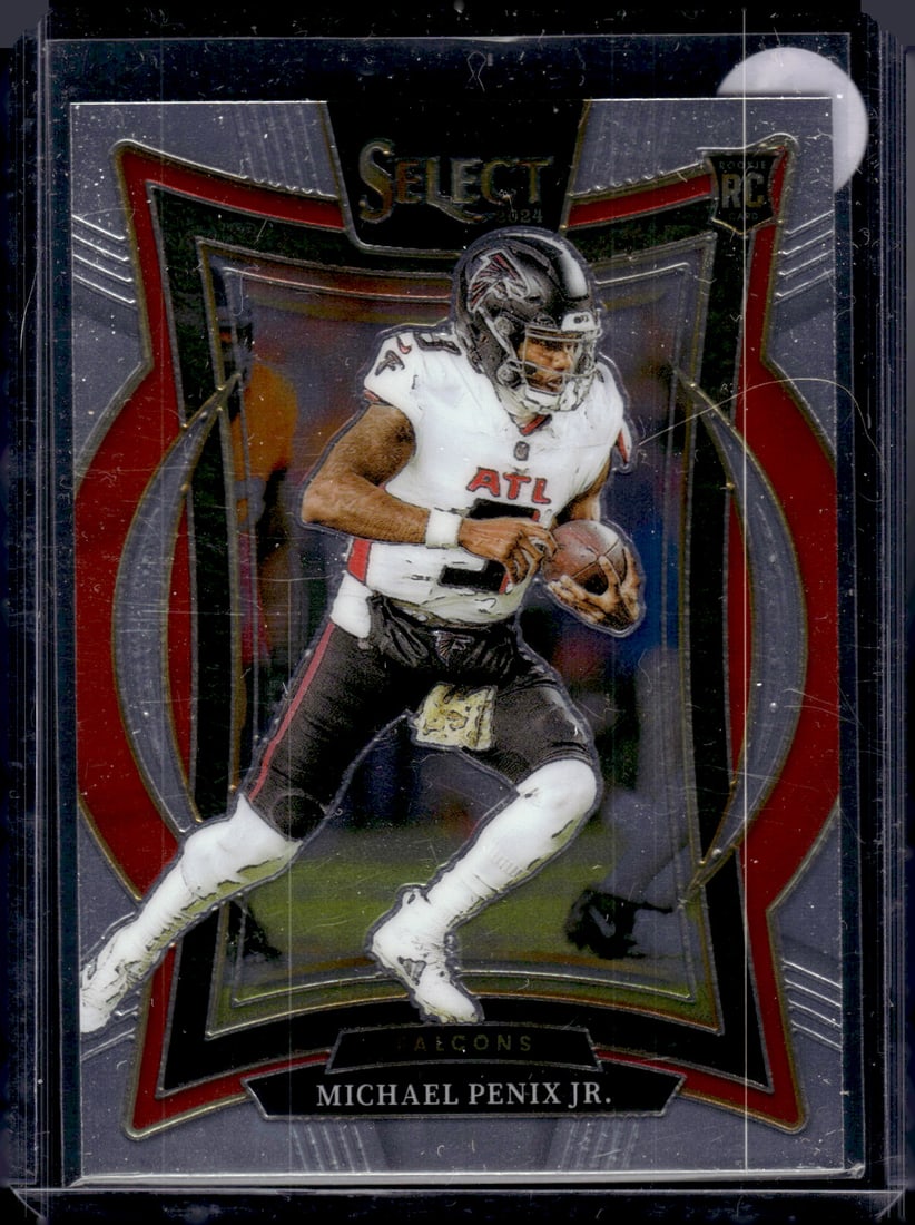 Micahel Penix Jr. Rookie Card 2024 Panini Select #80 Atlanta Falcons Football Card: Panini Select, Prizm, Mosaic, Contenders, Zenith, Phoenix, Illusions, Absolute, Rookie NFL Sports Trading Cards, SP, SSP, Cards, Football Cards for Sale Near Me, Superbowl & Hall of Fame Player Cards,