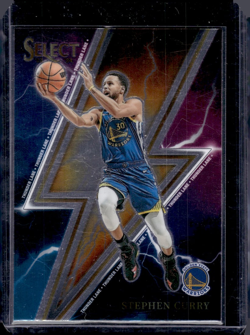 Stephen Curry Thunder Lane 2023-24 Panini Select #10 Golden State Warriors (1 of 2)