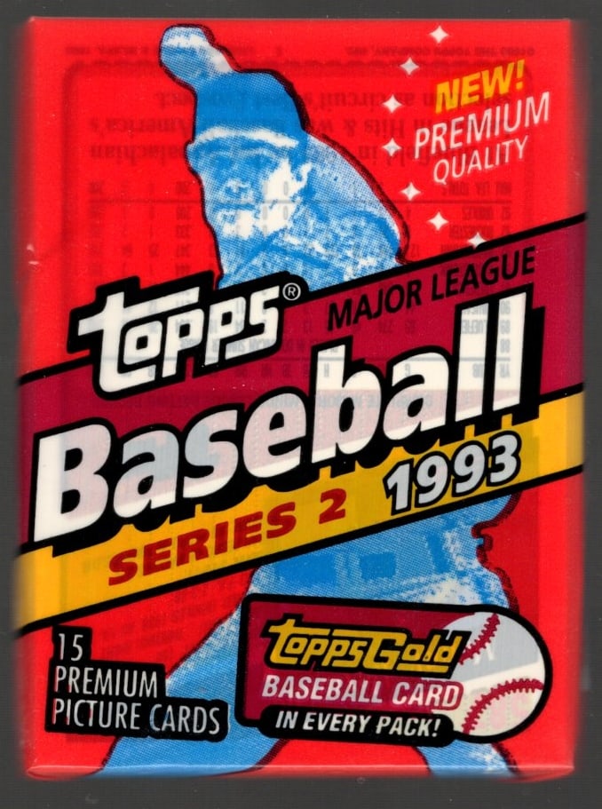 1993 Topps Vintage Baseball Cards Retail Box Wax Pack, Derek Jeter Rookie Card New York Yankees (1 of 1)