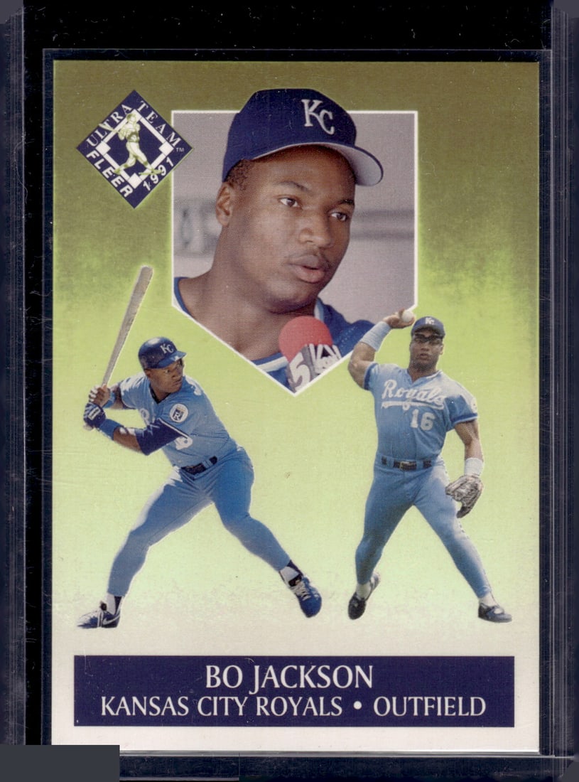 Bo Jackson Ultra Team 1991 Fleer #6 Kansas City Royals Baseball Card (1 of 2)