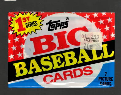 1989 Topps Big Baseball Series 1 Retail Box Wax Pack Vintage Baseball Cards: Topps Valuable Vintage MLB Rookie Baseball Trading Cards, Ken Griffey, Jr, Larry Walker RC, Rickey Henderson, Nolan Ryan, Bo Jackson, Dale Murphy, Sammy Sosa RC, Old Sports Cards for Sale Near Me, Wor